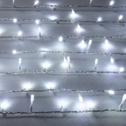 350 Ice White Led String Lights With Timer Function Clear Cable - thumbnail 1