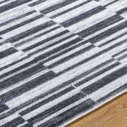 Livabliss Monte Carlo-Modern Black White Grey Graphic Living Dining Bedroom Rug 160 X 220 Cm Easy Care, Non Shedding - thumbnail 3