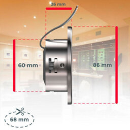 B.k.licht Set Of 5 Recessed Lights Led Downlights Spotlights Adjustable Warm White 400Lm Matt Nickel - thumbnail 5