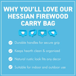 Thorness Large Hessian Firewood Carry Bag Log Carrier With Two Handles Firewood Storage Fireside Log Storage - thumbnail 8