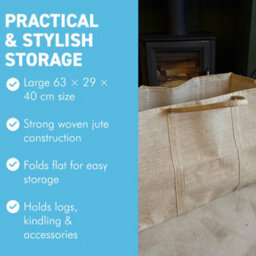 Thorness Large Hessian Firewood Carry Bag Log Carrier With Two Handles Firewood Storage Fireside Log Storage - thumbnail 7