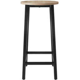 Tectake Bar Stools Corby - Industrial Wood Light, Oak Sonoma, Set Of 2 - thumbnail 8