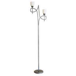 Luminosa Lighting Luminosa San Marino Floor Lamp In-Line Dimmer 2 Light E14 Tex/pewter, Not Led/cfl Compatible - thumbnail 1