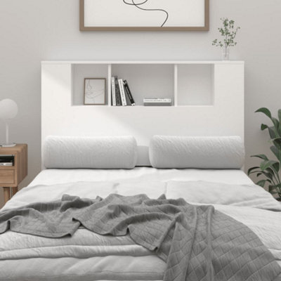 Vidaxl Headboard Cabinet White 120X18.5X102.5 Cm Headboard Cabinets - image 1
