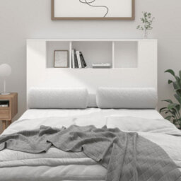 Vidaxl Headboard Cabinet White 120X18.5X102.5 Cm Headboard Cabinets - thumbnail 1
