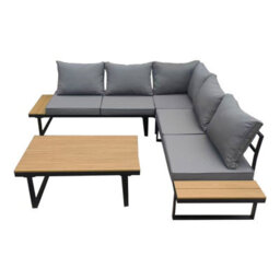 Birchtree 5-Seater Garden Furniture Set Corner Sofa Conversation Set W/coffee Table Grey - thumbnail 6