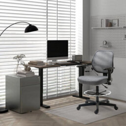 3 Drawer Metal Filing Cabinet Lockable 5 Wheels Compact Under Desk Grey - thumbnail 3