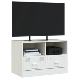 Berkfield Tv Cabinet White 67X39X44 Cm Steel - thumbnail 4