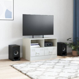 Berkfield Tv Cabinet White 67X39X44 Cm Steel - thumbnail 3