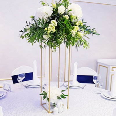 Living And Home Gold Metal Vase For Wedding Centerpieces Tables 100Cm(H) - image 1