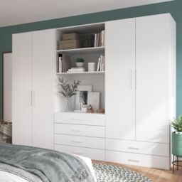 GoodHome Atomia White Chipboard Bedroom Storage Unit (H)2250mm (W)3000mm (D)580mm - thumbnail 4