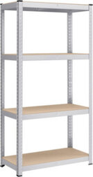 Songmics 4-Tier Shelving Unit, Steel Storage Shelf, Shelving Unit For Storage, Boltless, For Garage, Shed, Silver - thumbnail 9
