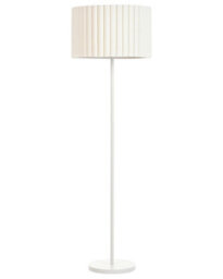 Beliani Floor Lamp 154Cm - Off-White Drum Shade, Iron Base, Beige Accent - thumbnail 2