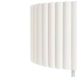 Beliani Floor Lamp 154Cm - Off-White Drum Shade, Iron Base, Beige Accent - thumbnail 5