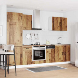 Berkfield 7 Piece Kitchen Cabinet Set Kalmar Old Wood Engineered Wood - thumbnail 3
