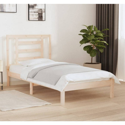 Berkfield Bed Frame Solid Wood Pine 90X190 Cm 3Ft Single - image 1