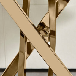 Furniturebox Uk Leonardo Side Table With Grey Glass Marble Effect Top And Gold Legs - thumbnail 5
