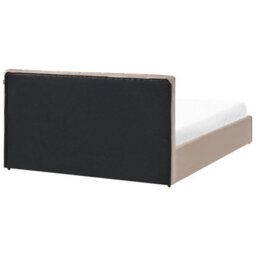 Beliani Ottoman Bed Velvet Dreux 180 X 200 Cm (Eu Super King) Taupe - thumbnail 8