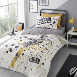 Bedlam Goal Reversible Gold Duvet Cover Set - thumbnail 1