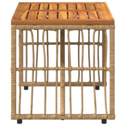 Walplus Outdoor Table Natural 80 X 40 X 40 Cm Steel And Poly Rattan - thumbnail 6