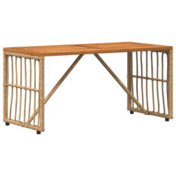 Walplus Outdoor Table Natural 80 X 40 X 40 Cm Steel And Poly Rattan - thumbnail 7