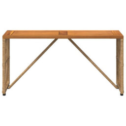 Walplus Outdoor Table Natural 80 X 40 X 40 Cm Steel And Poly Rattan - thumbnail 5