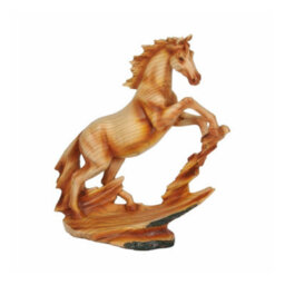 Naturecraft Wood Effect Resin Figurine - Rearing Horse - thumbnail 2