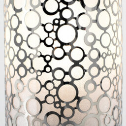 Valuelights Cadena Modern Brushed Chrome Touch Dimmer Bedside Table Lamp With Silver Chain Design Shade - thumbnail 3