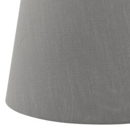 DAR Cezanne Grey Faux Silk Tapered Drum Shade 40Cm - thumbnail 2