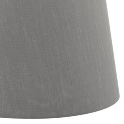 DAR Cezanne Grey Faux Silk Tapered Drum Shade 40Cm - thumbnail 3