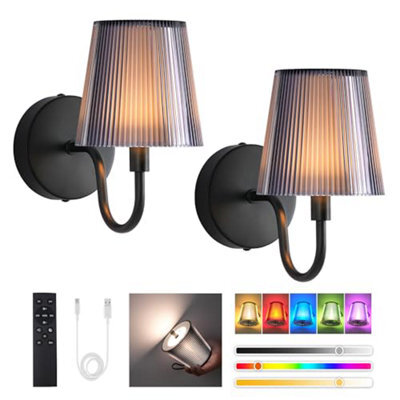 Luminexdesigns Wall Lights, Rechargeable For Living Room, Rgb & 3 Colour Temperatures, Dimmable Wireless Picture Touch Light With