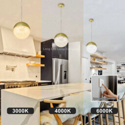 Long Life Lamps Company Led Ceiling Gold Glass Globe Pendant Light Cct Natural Cool Warm White H3109 - thumbnail 6