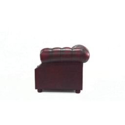 Chesterfield 4 Seater Antique Oxblood Red Real Leather Sofa Bespoke In Buckingham Style - thumbnail 7