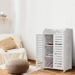 4 Tier Wooden Shoe Rack Storage Shelf Unit Cabinet Organiser Footwear Stand - thumbnail 4