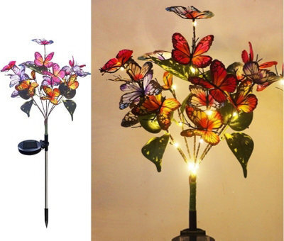 Led Solar Power Flower Lights Garden Stake Lamp Yard Outdoor Decor Waterproof - image 1