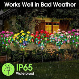 Led Solar Power Flower Lights Garden Stake Lamp Yard Outdoor Decor Waterproof - thumbnail 2