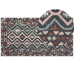 Beliani Rug Haymana Multicolour 80 X 150 Cm Wool
