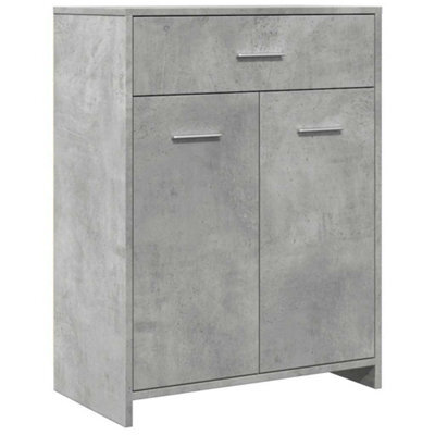 Berkfield Classic Bathroom Cabinet Concrete Grey 60X33X80 Cm Engineered Wood - image 1