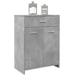 Berkfield Classic Bathroom Cabinet Concrete Grey 60X33X80 Cm Engineered Wood - thumbnail 2
