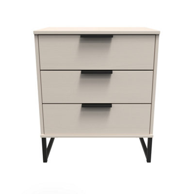 Beijing 3 Drawer Midi Chest Of Drawers In Kashmir Ash (Ready Assembled) - image 1