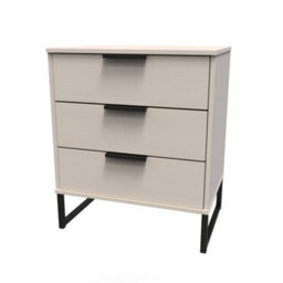 Beijing 3 Drawer Midi Chest Of Drawers In Kashmir Ash (Ready Assembled) - thumbnail 3