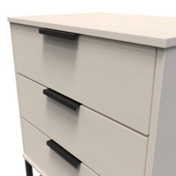 Beijing 3 Drawer Midi Chest Of Drawers In Kashmir Ash (Ready Assembled) - thumbnail 4