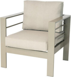 Garden Store Direct Wisteria Lane Aluminium 4 Piece Set -3 Seat Sofa, Pair Chairs, Coffee Table In Champagne With Beige Cushions - thumbnail 3