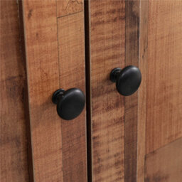 Furniturehmd 2 Doors 2 Drawer Wardrobe Wooden Bedroom Storage Hanging Bar Clothes Organiser - thumbnail 5