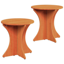 Berkfield Coffee Table 2 Pcs Brown Solid Pine Wood - thumbnail 2