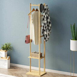Thicken Wooden Clothes Stand  Wardrobe Coat Rack - thumbnail 3