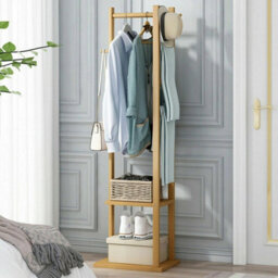 Thicken Wooden Clothes Stand  Wardrobe Coat Rack - thumbnail 4