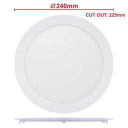 Long Life Lamps Company 20W Led Panel Light Round Recessed 6500K 20Wr65K - thumbnail 3