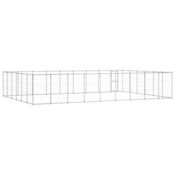 Berkfield Outdoor Dog Kennel Galvanised Steel 65.34 M2 - thumbnail 4