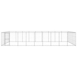Berkfield Outdoor Dog Kennel Galvanised Steel 65.34 M2 - thumbnail 2
